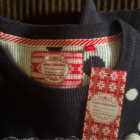 Unisex Where Ma Ho Ho Hos Ugly Christmas Sweater Navy Blue- XL - Picture 8 of 10